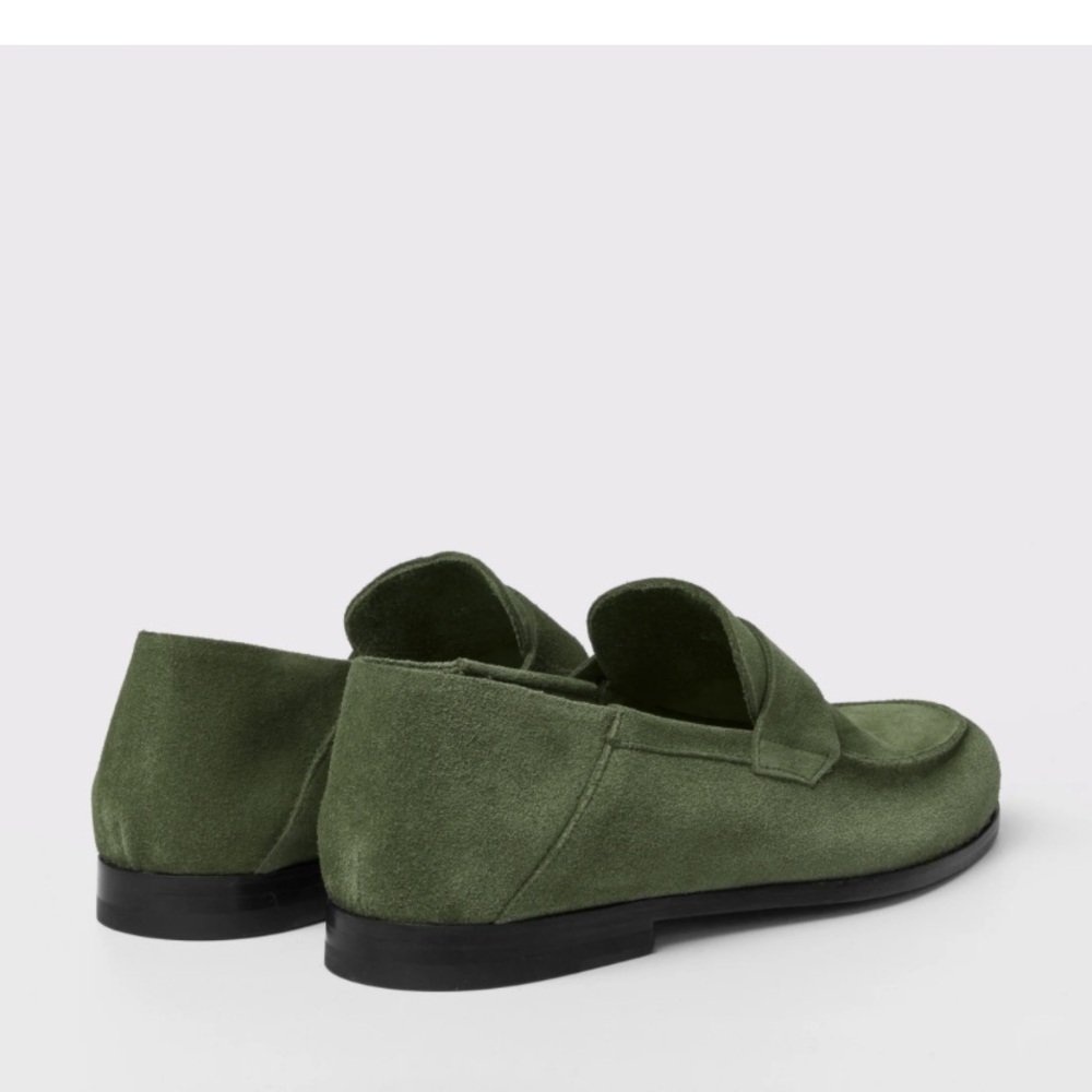 Harry's of London suede loafers size 9.5 / 43.5 green slip on men's loafers - Picture 11 of 12